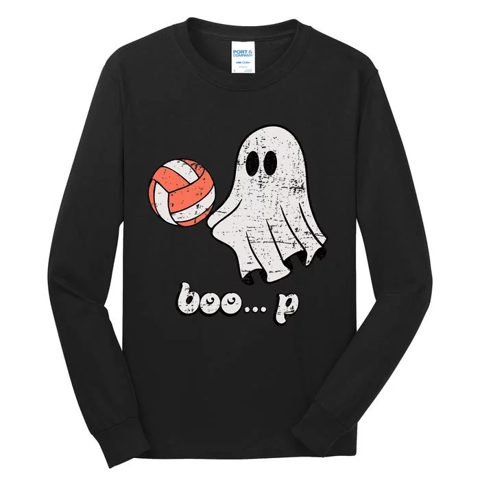 Cute Ghost Playing Volleyball Sport Player Halloween Costume Tall Long Sleeve T-Shirt