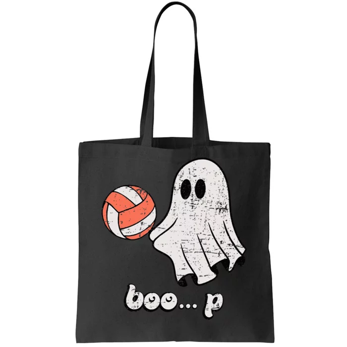 Cute Ghost Playing Volleyball Sport Player Halloween Costume Tote Bag