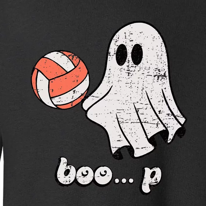 Cute Ghost Playing Volleyball Sport Player Halloween Costume Toddler Sweatshirt