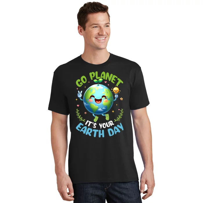 Cute Go Planet Its Your Earth Day 2024 Teacher Student T-Shirt