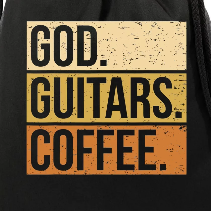 Christian Guitar Player Guitarist I God Guitars Coffee Drawstring Bag