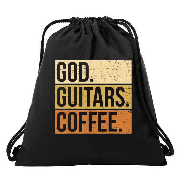 Christian Guitar Player Guitarist I God Guitars Coffee Drawstring Bag