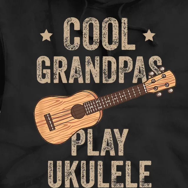 Cool Grandpas Play Ukulele Ukulele Music Guitar Tie Dye Hoodie