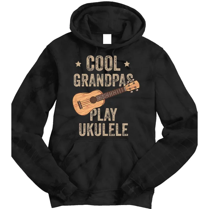 Cool Grandpas Play Ukulele Ukulele Music Guitar Tie Dye Hoodie