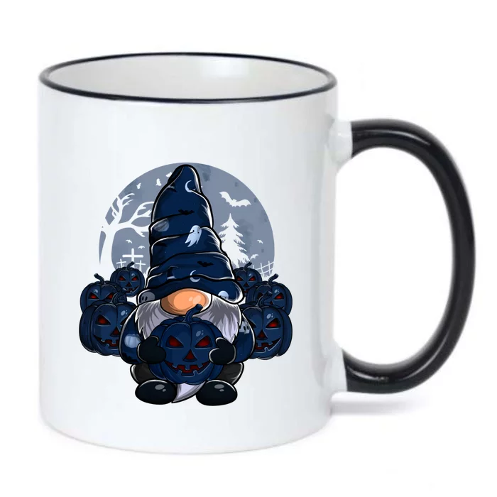 Cute Gnome Pumpkin Moon Funny Boys Girls Halloween Gnomies Cool Gift Black Color Changing Mug