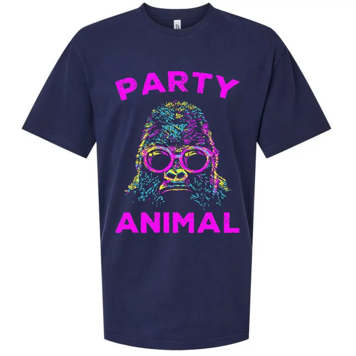 Cute Gorilla Party Animal Lover Colorful Monkey Sueded Cloud Jersey T-Shirt