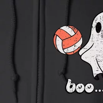 Cute Ghost Playing Volleyball Sport Player Halloween Costume Full Zip Hoodie