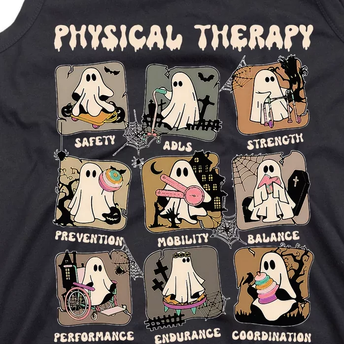 Cute Ghost Physical Therapy Pt Physical Therapist Halloween Tank Top