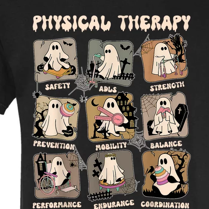 Cute Ghost Physical Therapy PT Physical Therapist Halloween Garment-Dyed Heavyweight T-Shirt