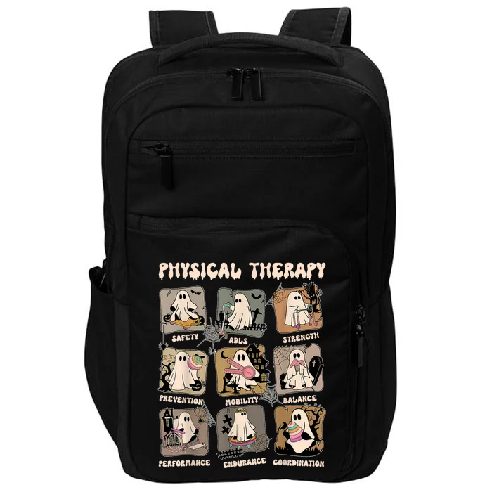 Cute Ghost Physical Therapy PT Physical Therapist Halloween Impact Tech Backpack