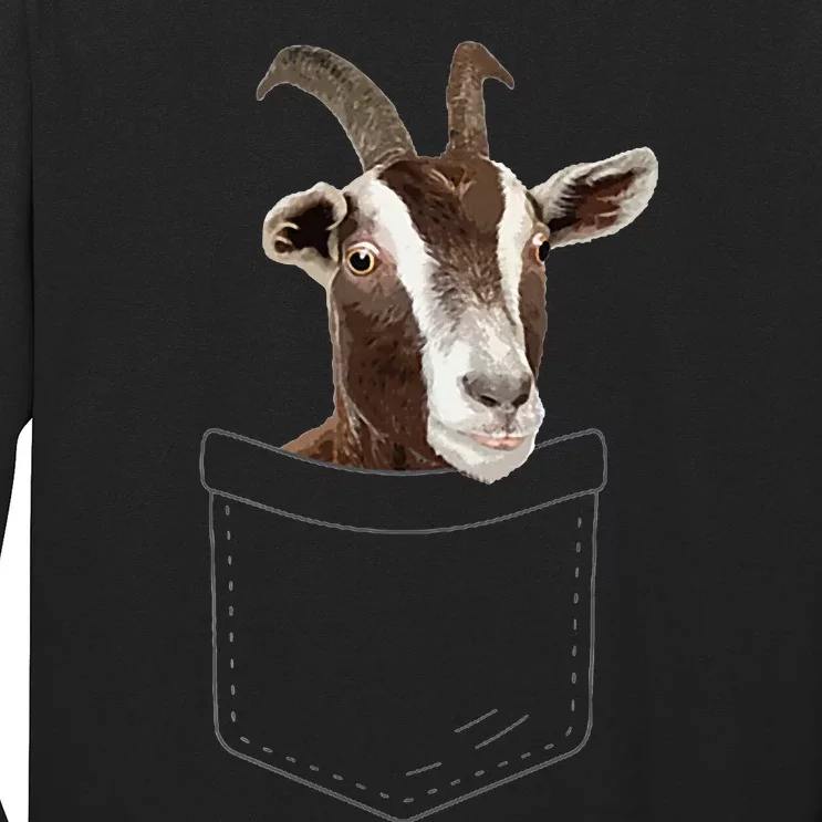 Cool Goat Pocket Goat Whisperer Farm Animal Long Sleeve Shirt