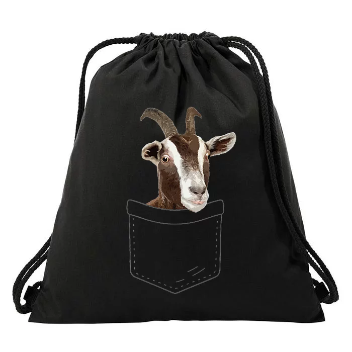 Cool Goat Pocket Goat Whisperer Farm Animal Drawstring Bag