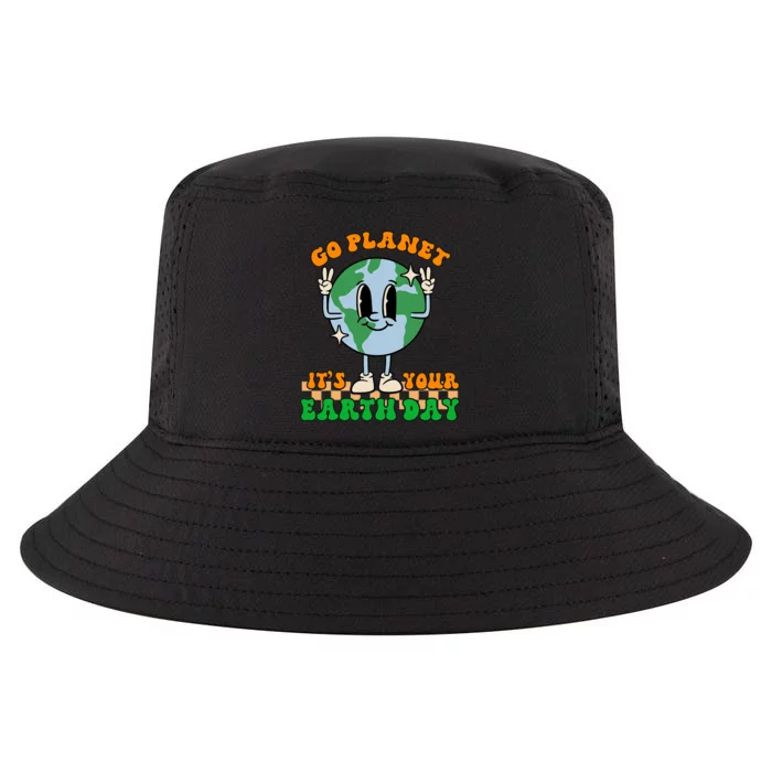 Cute Go Planet Its Your Earth Day Peace Groovy Cool Comfort Performance Bucket Hat