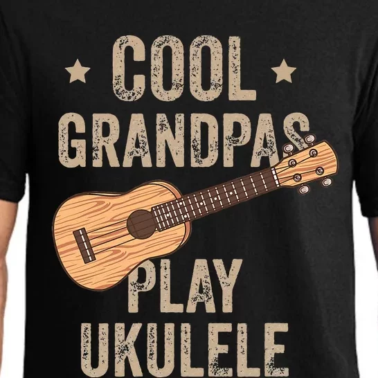 Cool Grandpas Play Ukulele Ukulele Music Guitar Pajama Set