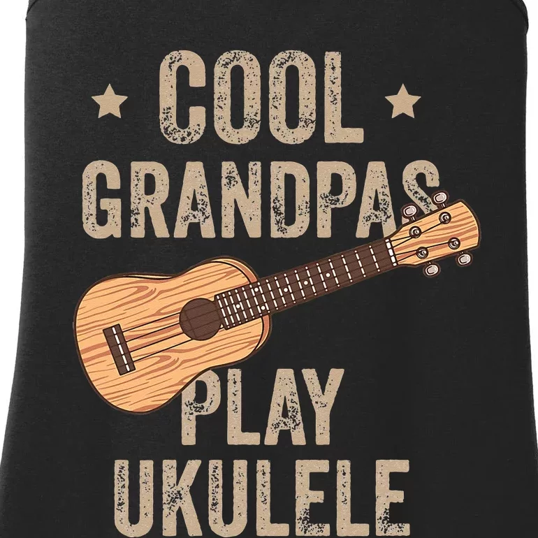 Cool Grandpas Play Ukulele Ukulele Music Guitar Ladies Essential Tank