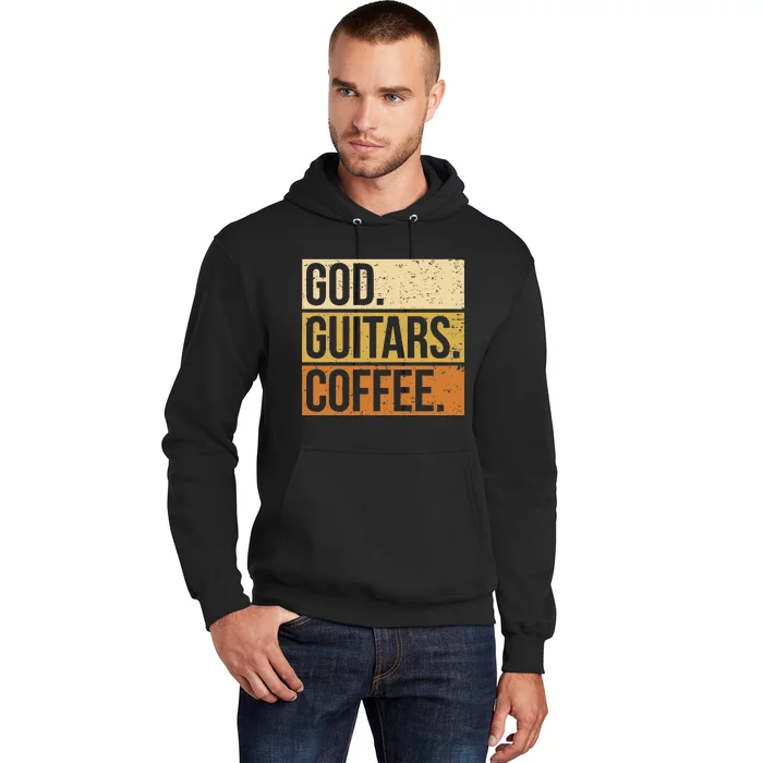 Christian Guitar Player Guitarist I God Guitars Coffee Hoodie