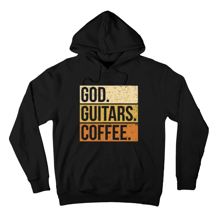 Christian Guitar Player Guitarist I God Guitars Coffee Hoodie