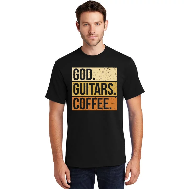 Christian Guitar Player Guitarist I God Guitars Coffee Tall T-Shirt