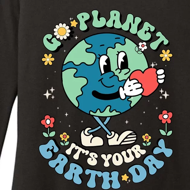 Cute Go Planet Its Your Earth Day 2024 Womens CVC Long Sleeve Shirt