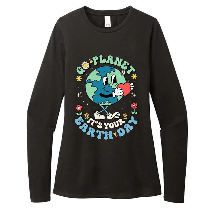 Cute Go Planet Its Your Earth Day 2024 Womens CVC Long Sleeve Shirt