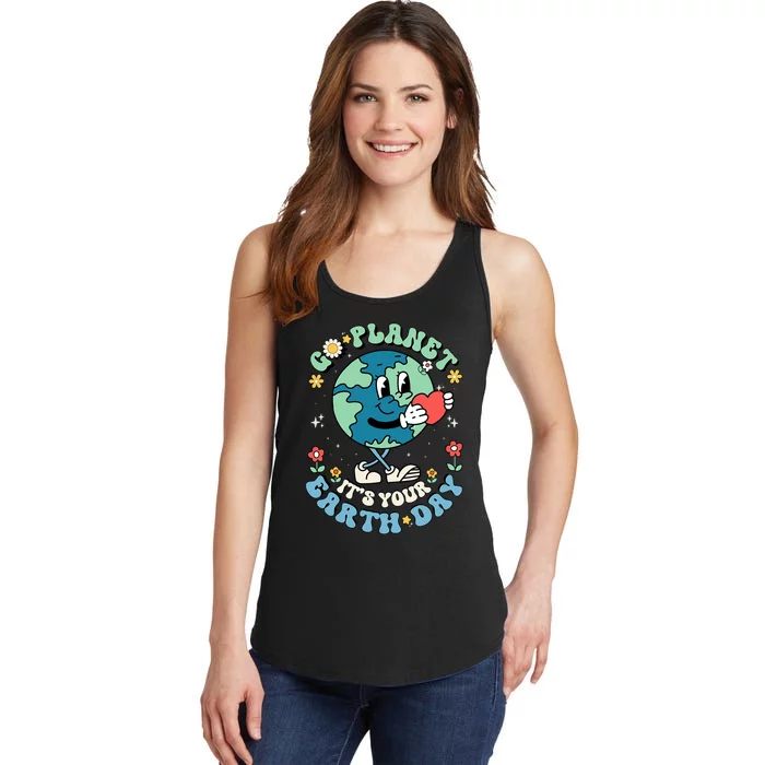 Cute Go Planet Its Your Earth Day 2024 Ladies Essential Tank