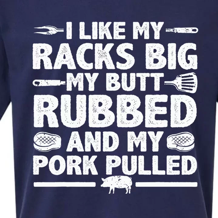 Cool Grilling Pork Rub Smoking Bbq Meat Smoker Sueded Cloud Jersey T-Shirt