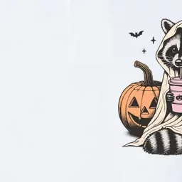 Cute Ghost Pumpkin Halloween Raccoon Costume Raccoon Lovers Softstyle Adult Sport Polo