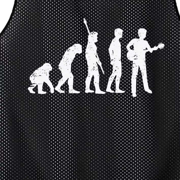 Cool Guitar Player Design Guitarist I Evolution Mesh Reversible Basketball Jersey Tank