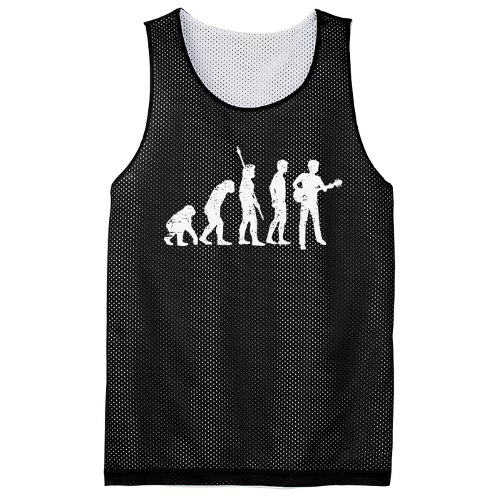 Cool Guitar Player Design Guitarist I Evolution Mesh Reversible Basketball Jersey Tank