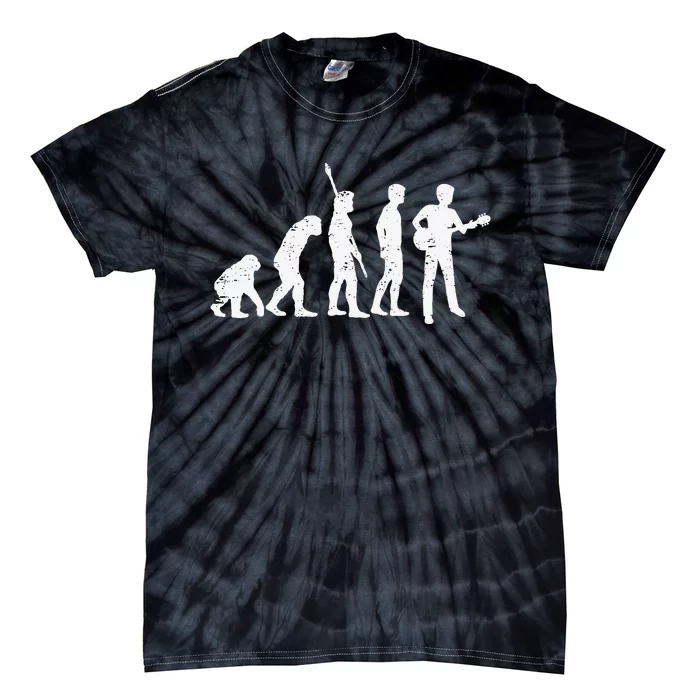 Cool Guitar Player Design Guitarist I Evolution Tie-Dye T-Shirt