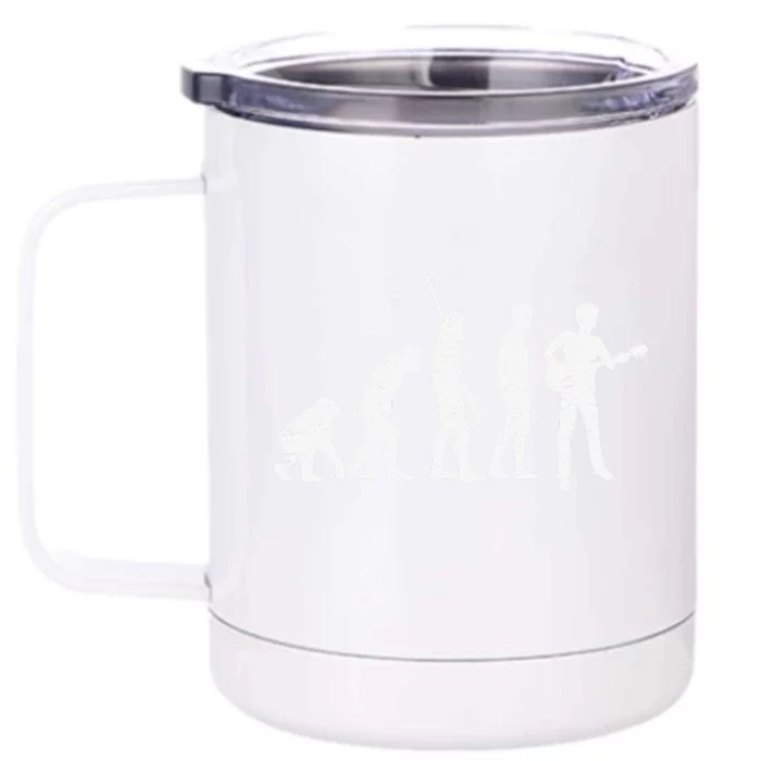 Cool Guitar Player Design Guitarist I Evolution Front & Back 12oz Stainless Steel Tumbler Cup