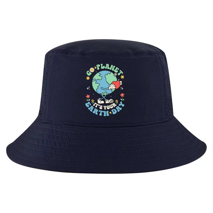 Cute Go Planet Its Your Earth Day 2024 Teacher Groovy Cool Comfort Performance Bucket Hat