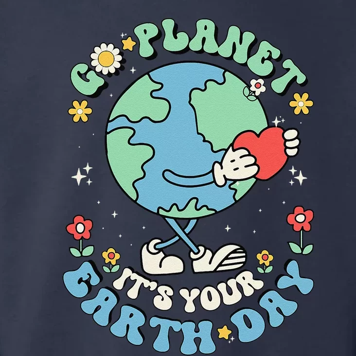 Cute Go Planet Its Your Earth Day 2024 Teacher Groovy Toddler Hoodie