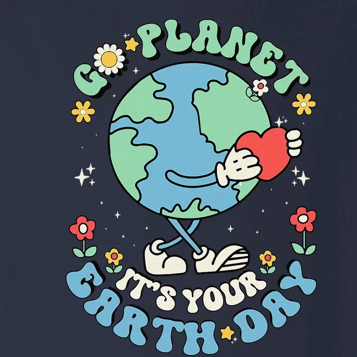 Cute Go Planet Its Your Earth Day 2024 Teacher Groovy Toddler Long Sleeve Shirt