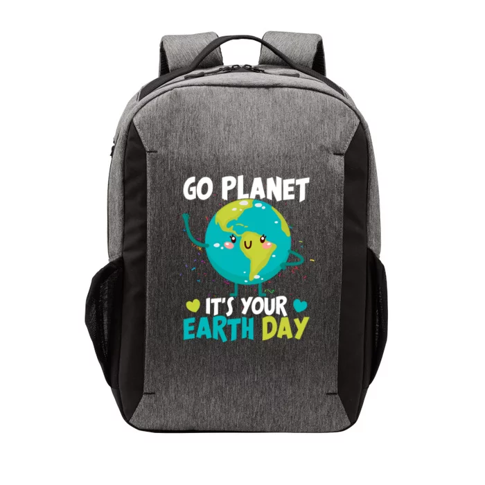 Cute Go Planet It's Your Earth Day Vector Backpack