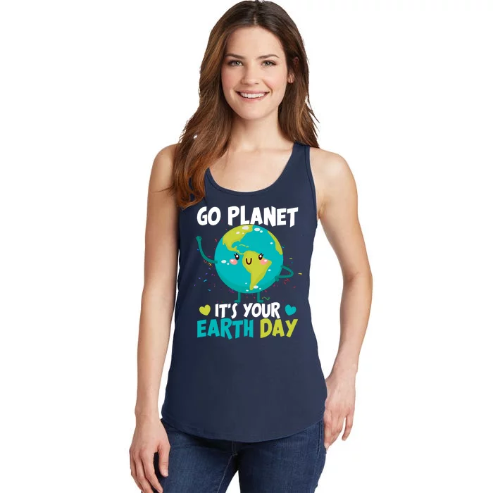 Cute Go Planet It's Your Earth Day Ladies Essential Tank