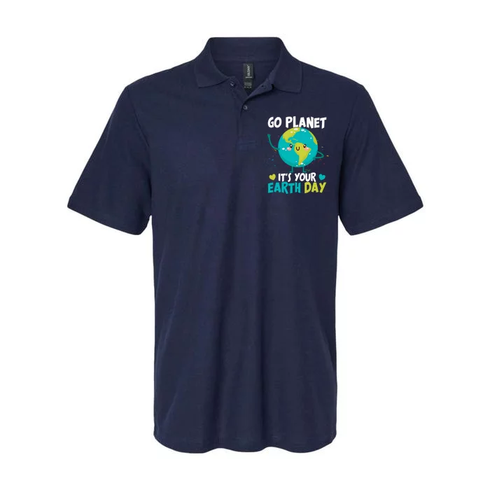 Cute Go Planet It's Your Earth Day Softstyle Adult Sport Polo