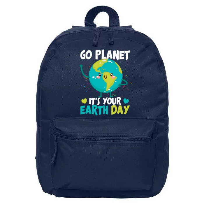 Cute Go Planet It's Your Earth Day 16 in Basic Backpack