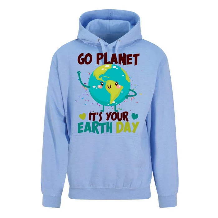 Cute Go Planet It's Your Earth Day Unisex Surf Hoodie