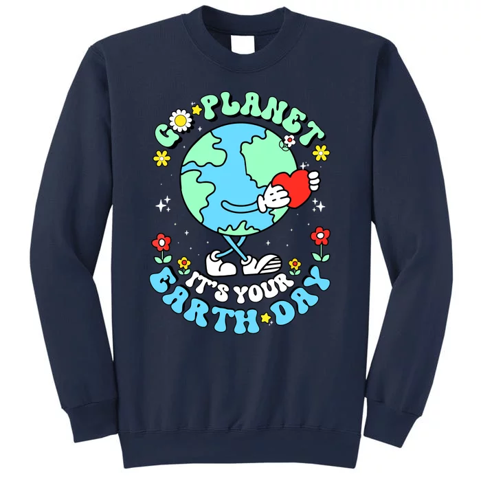 Cute Go Planet Its Your Earth Day 2024 Teacher Groovy Sweatshirt