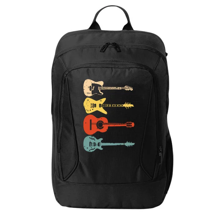 Cool Guitar Players Art Men Women Vintage Acoustic Guitarist City Backpack