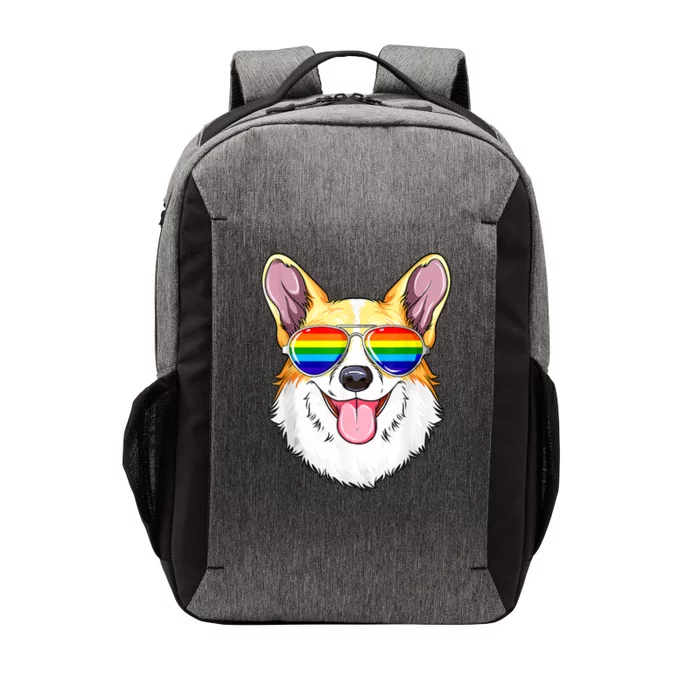 Corgi Gay Pride Flag LGBT Rainbow Sunglasses Corgi Vector Backpack