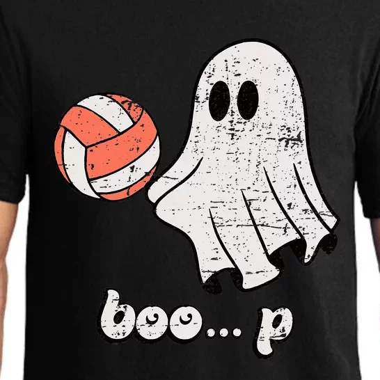 Cute Ghost Playing Volleyball Sport Player Halloween Costume Pajama Set