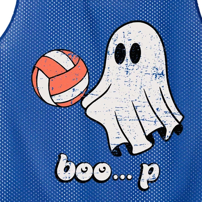 Cute Ghost Playing Volleyball Sport Player Halloween Costume Mesh Reversible Basketball Jersey Tank