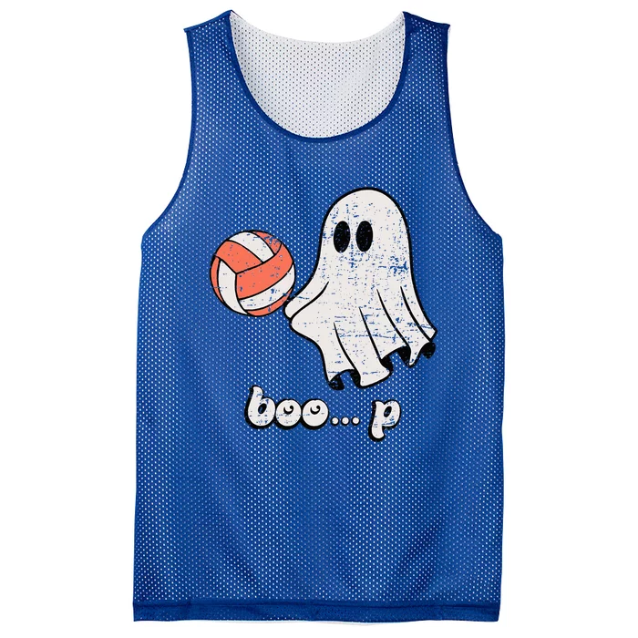 Cute Ghost Playing Volleyball Sport Player Halloween Costume Mesh Reversible Basketball Jersey Tank