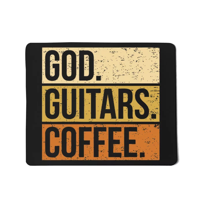 Christian Guitar Player Guitarist I God Guitars Coffee Mousepad