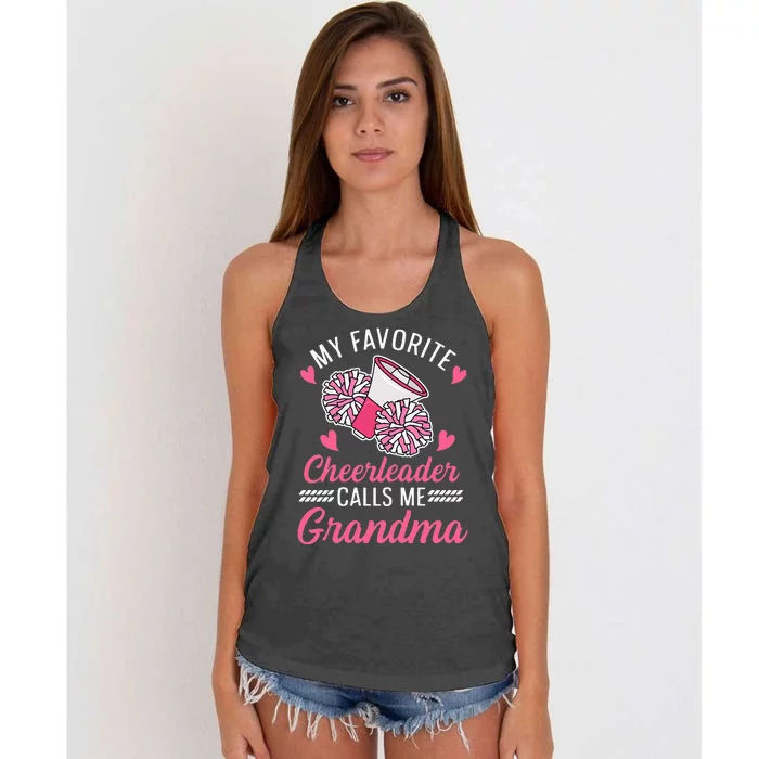 Cheer Grandma Quote for your Cheerleading Grandma Women's Knotted Racerback Tank