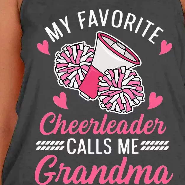 Cheer Grandma Quote for your Cheerleading Grandma Women's Knotted Racerback Tank