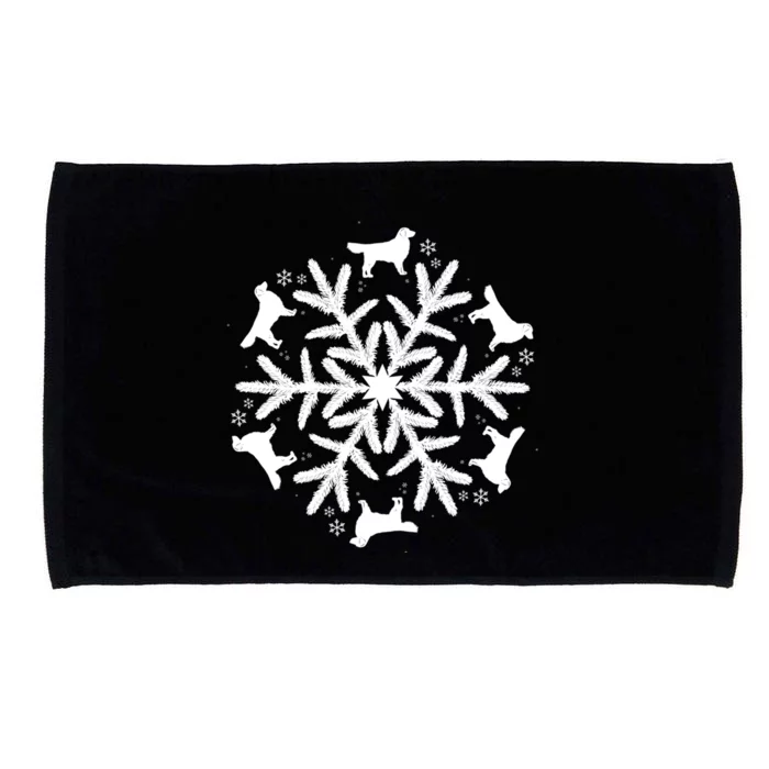 Christmas Golden Retriever Gift Snowflake Golden Retriever Gift Microfiber Hand Towel