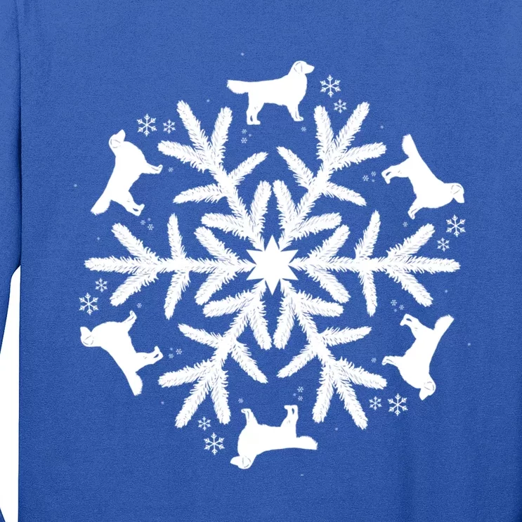 Christmas Golden Retriever Gift Snowflake Golden Retriever Gift Long Sleeve Shirt